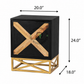 MODERN BLACK CROSS PANEL ACCENT CABINET