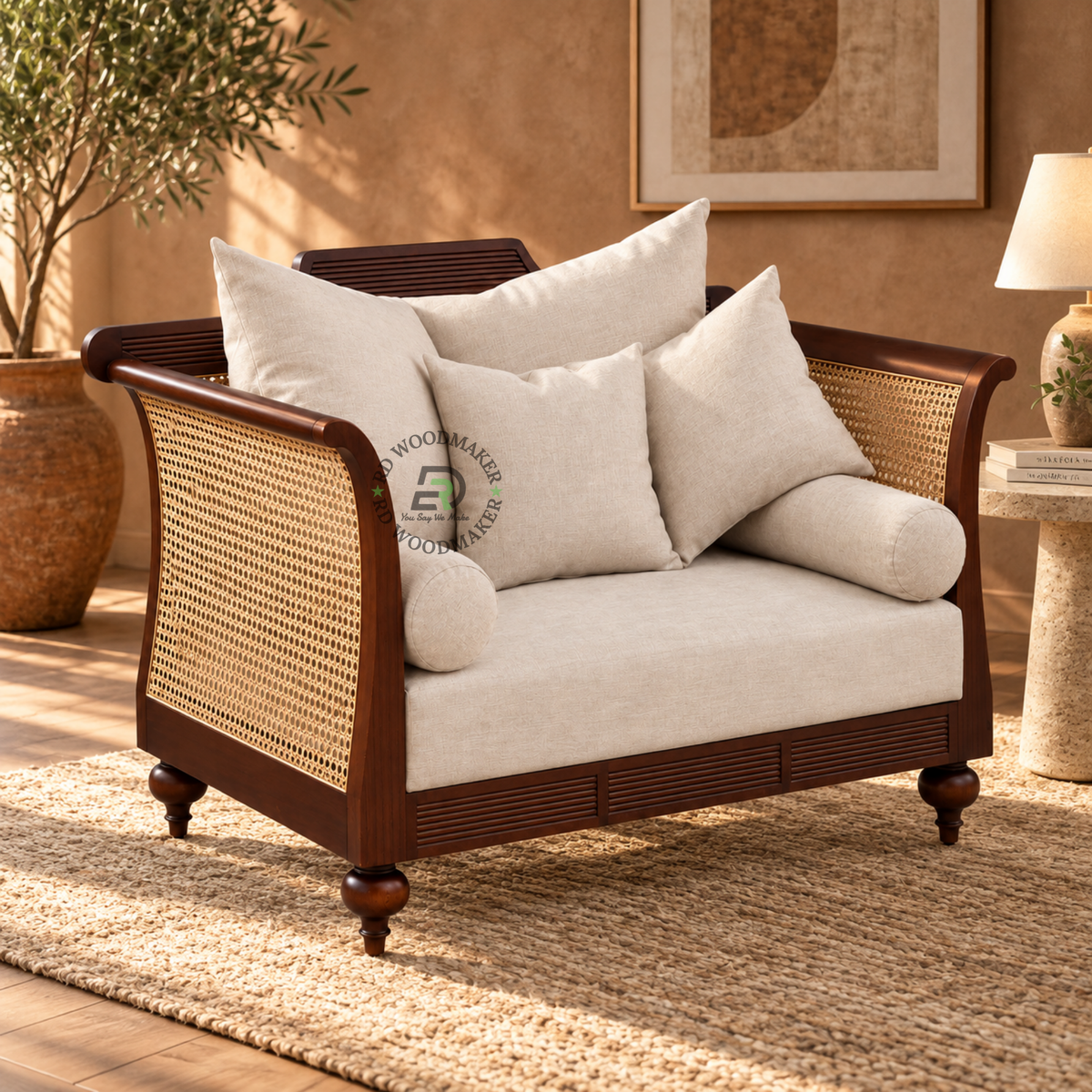 ARVIA CANE LOUNGE SINGLE SOFA CHAIR