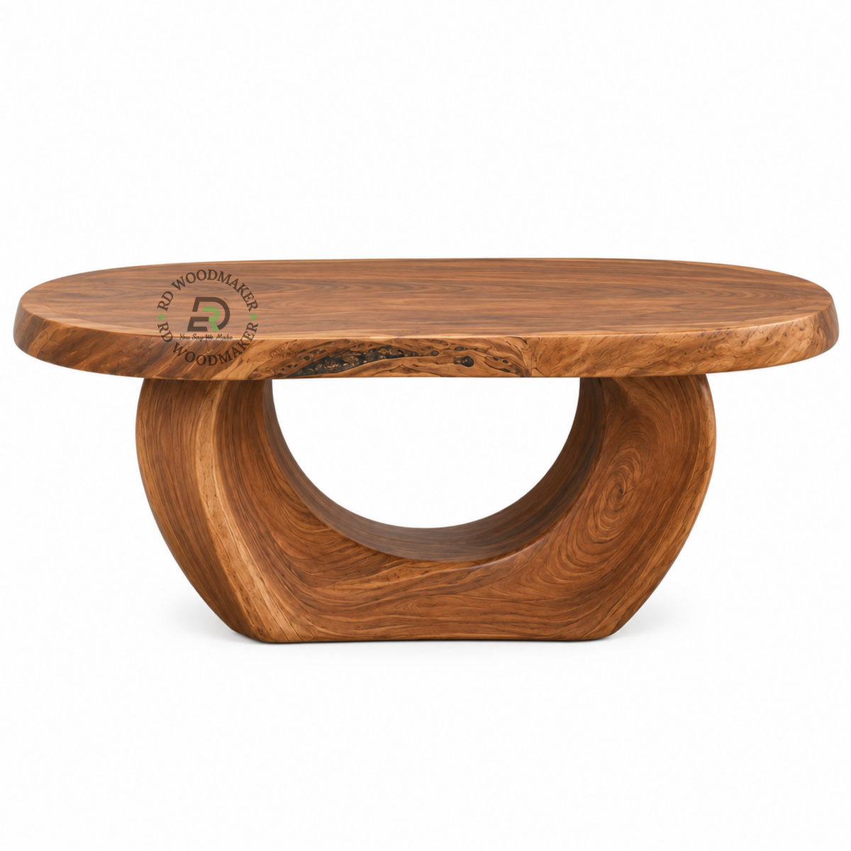 AURA SCULPTURAL SOLID WOOD TABLE