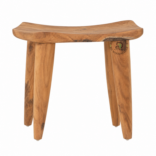 MAREN LIVE-EDGE SADDLE SOLID WOOD STOOL