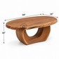AURA SCULPTURAL SOLID WOOD TABLE