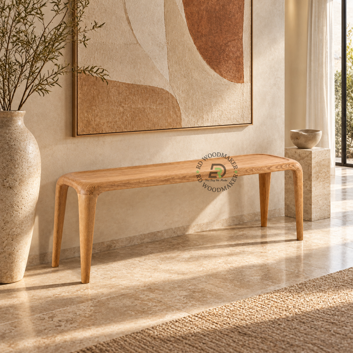ELIO SOFT-ROUNDED SOLID WOOD COMPACT BENCH