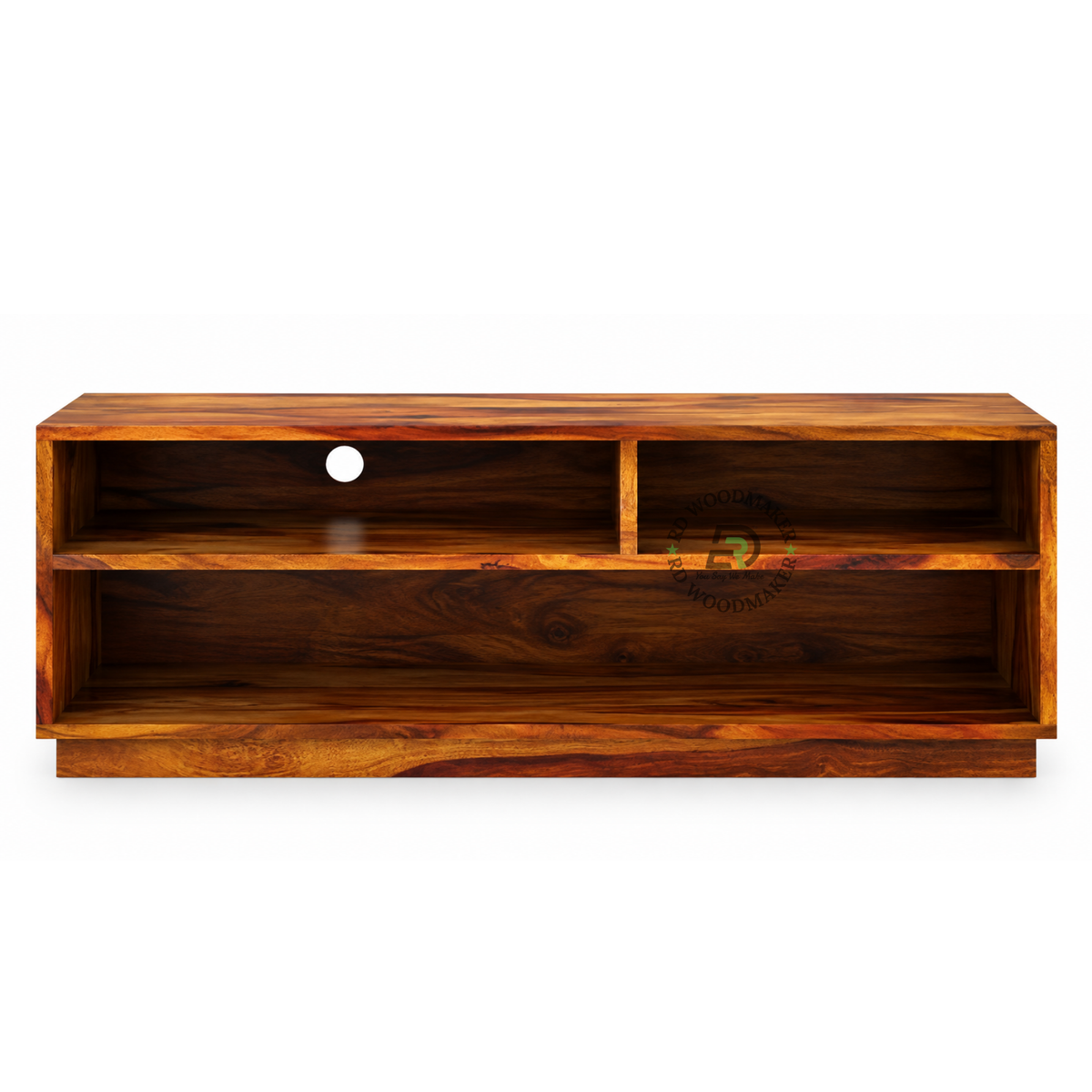SOREN OPEN-SHELF SOLID WOOD MEDIA CONSOLE