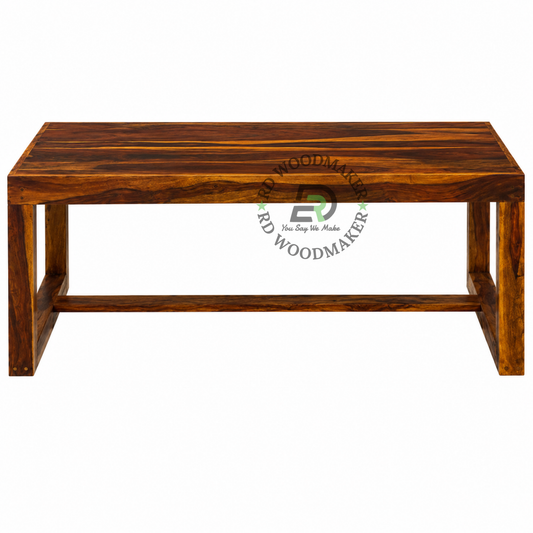 SOLID WOOD RECTANGULAR DINING TABLE WITH OPEN FRAME BASE