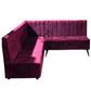 LUXURY BURGUNDY CHANNEL-TUFTED L-SHAPED CORNER SOFA