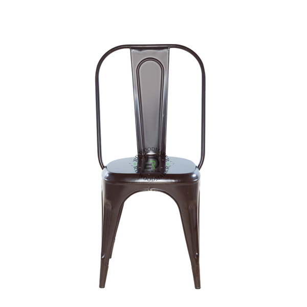 PREMIUM INDUSTRIAL METAL DINING CHAIR WITH HIGH BACKREST