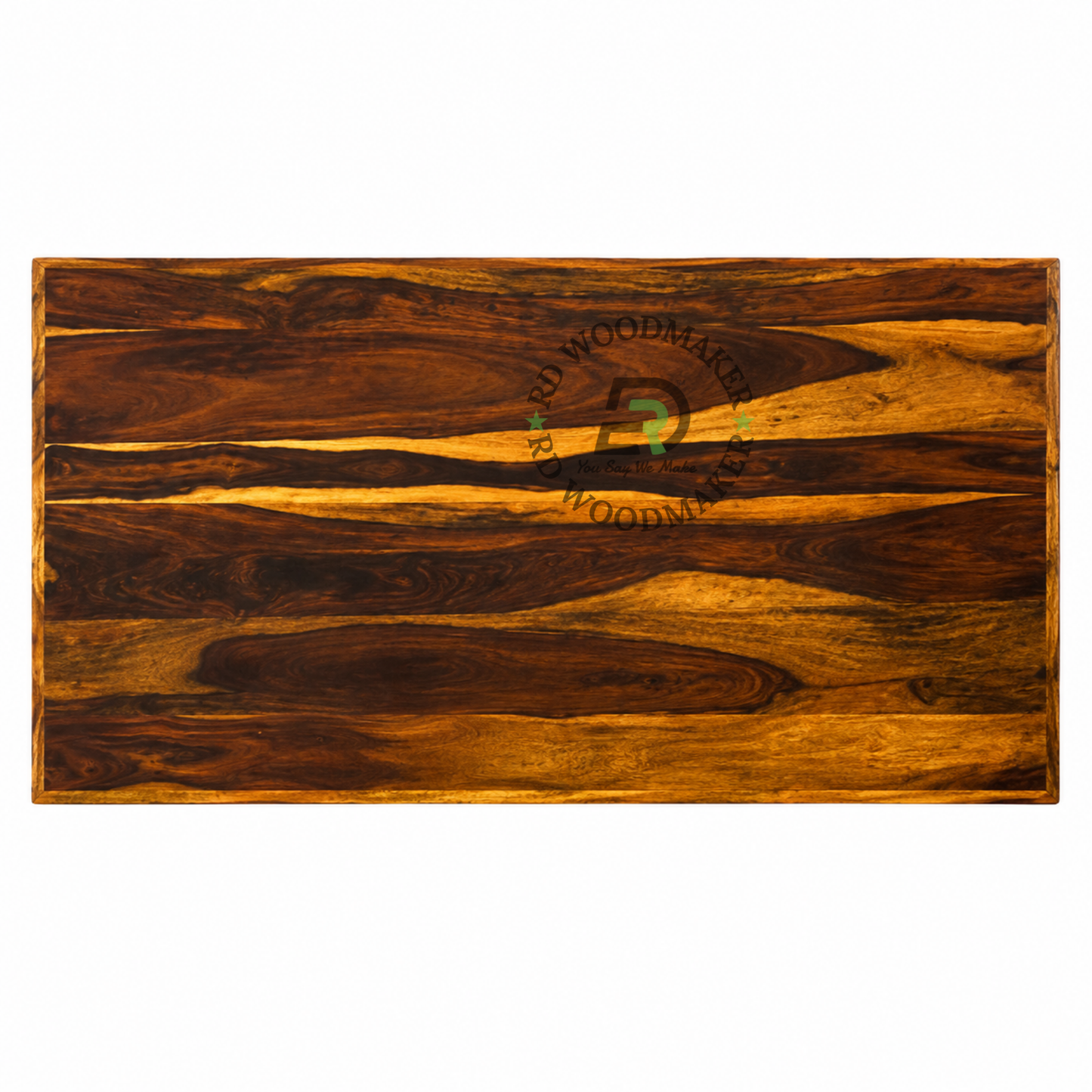 SOLID WOOD RECTANGULAR DINING TABLE WITH OPEN FRAME BASE