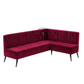 LUXURY BURGUNDY CHANNEL-TUFTED L-SHAPED CORNER SOFA