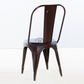 PREMIUM INDUSTRIAL METAL DINING CHAIR WITH HIGH BACKREST