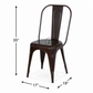 PREMIUM INDUSTRIAL METAL DINING CHAIR WITH HIGH BACKREST