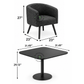 NOIR CAFE UPHOLSTERED CHAIR & TABLE SET