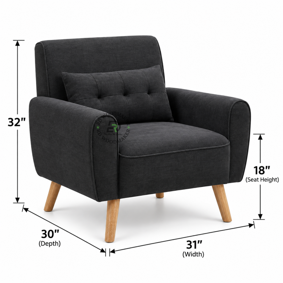 NOIR LOUNGE SINGLE SOFA CHAIR