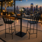NOIR METAL BAR TABLE & HIGH CHAIR SET