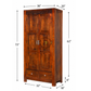 REGAL SOLID WOOD 2 DOOR WARDROBE WITH DOUBLE DRAWERS
