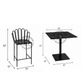 NOIR METAL BAR TABLE & HIGH CHAIR SET