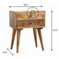 MODERN SOLID WOOD 2 DRAWER BEDSIDE TABLE