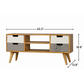 SCANDINAVIAN SOLID WOOD FOUR DRAWER SIDEBOARD