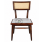 MID-CENTURY CANE BACK WOODEN DINING CHAIR