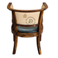 PREMIUM CANE BACK WOODEN DINING ARMCHAIR WITH GREEN CUSHION