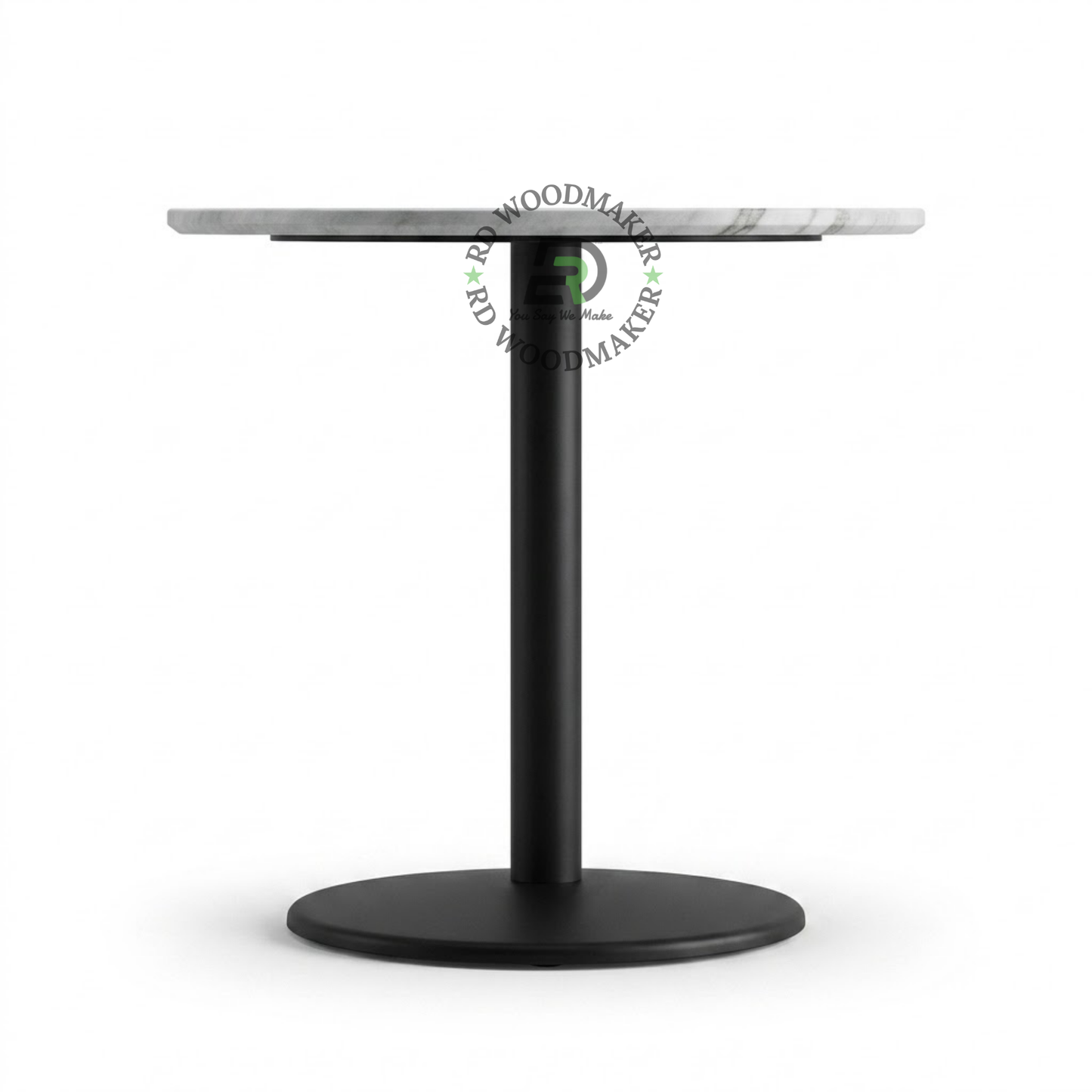 MODERN WHITE ROUND PEDESTAL BISTRO TABLE