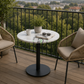 MODERN WHITE ROUND PEDESTAL BISTRO TABLE