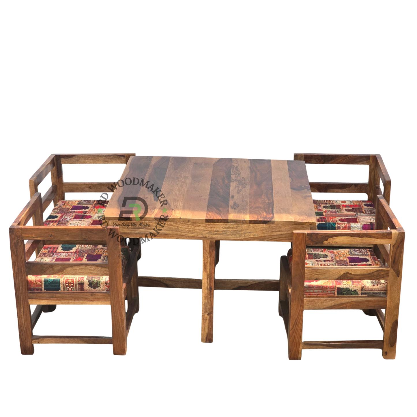 MOSAIC CUSHION WOODEN DINING SET