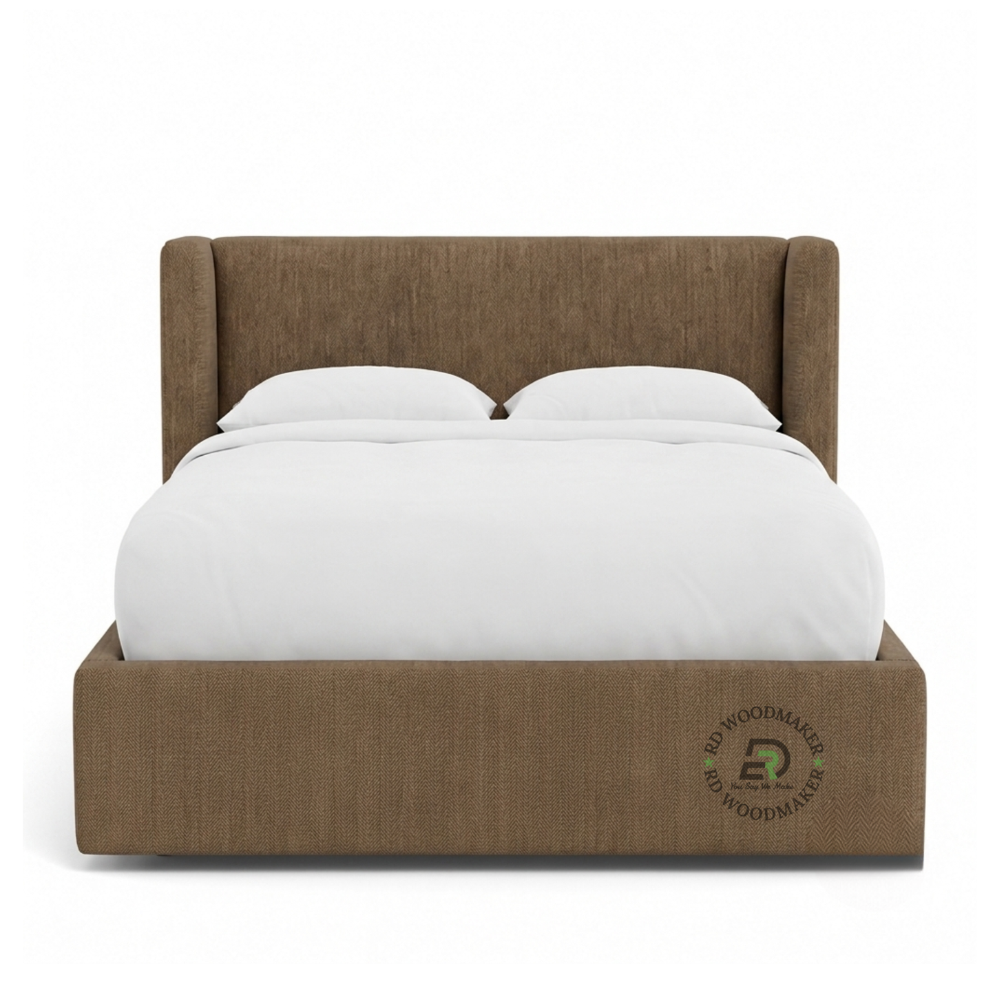 MODERN WINGBACK UPHOLSTERED BED