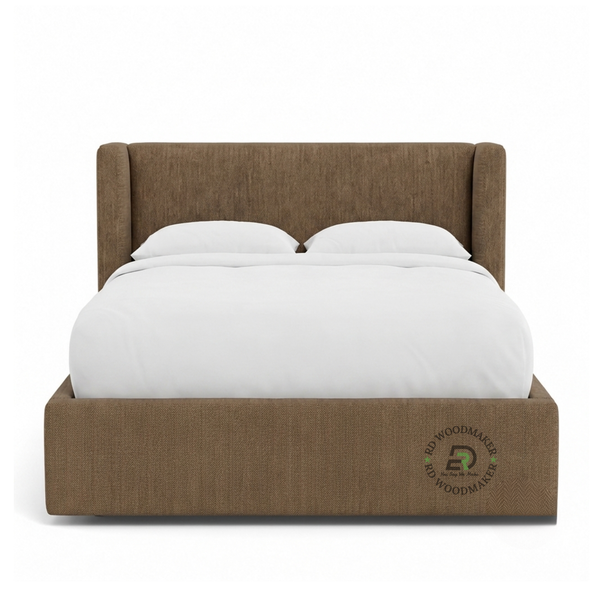 MODERN WINGBACK UPHOLSTERED BED