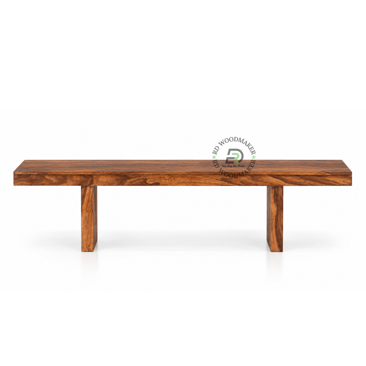 ORION SOLID WOOD BLOCK LEG DINING BENCH