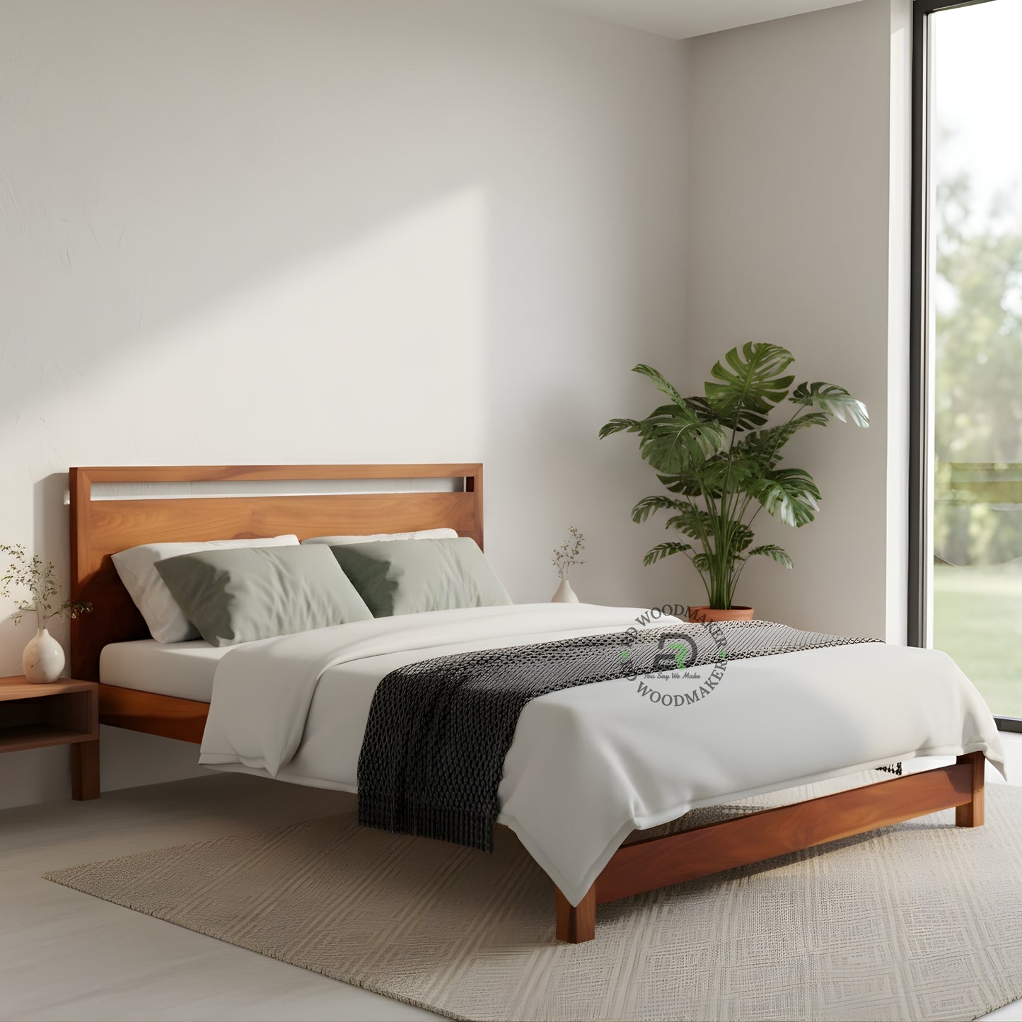 NATURA PANEL WOODEN BED