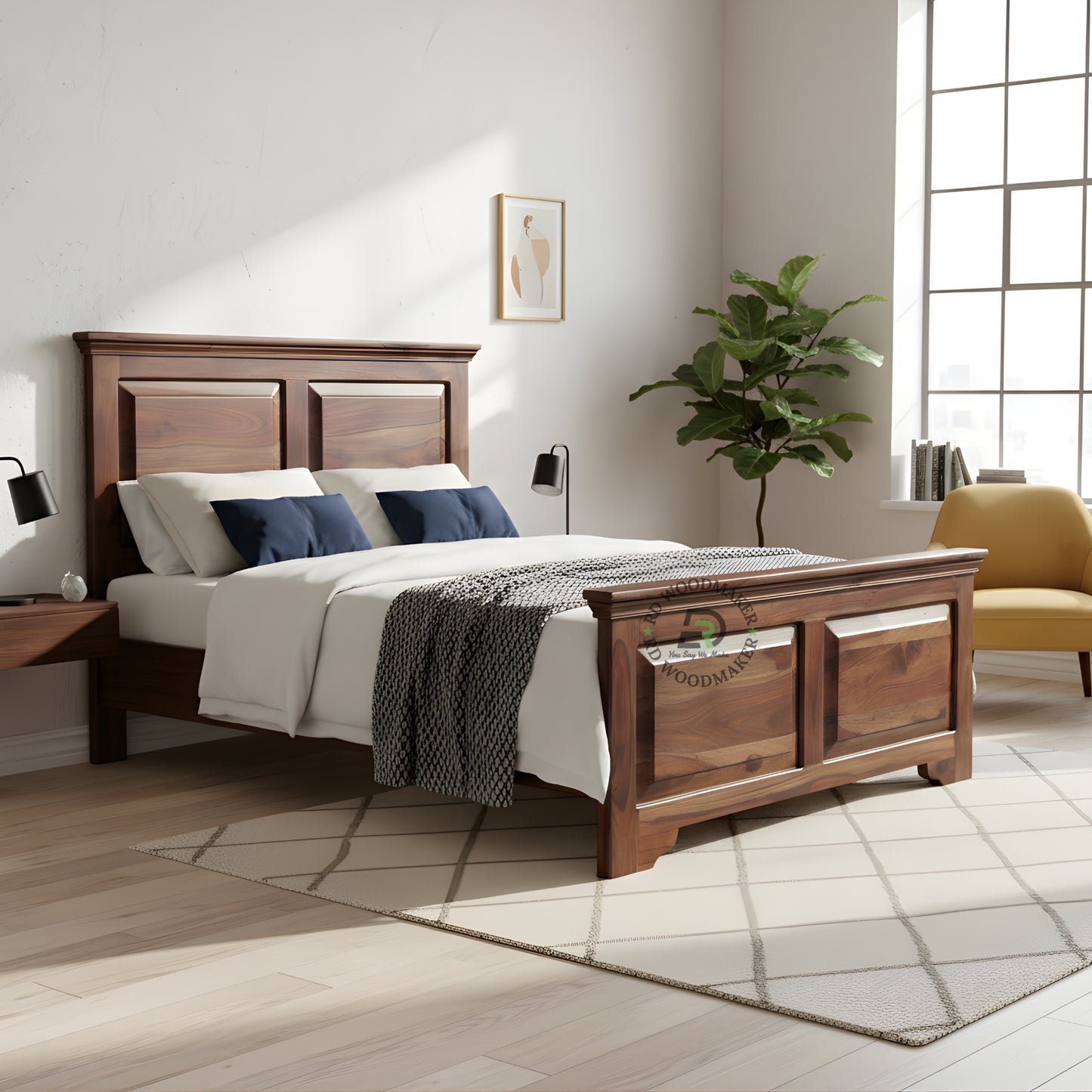 HERITAGE PANEL SOLID WOOD BED