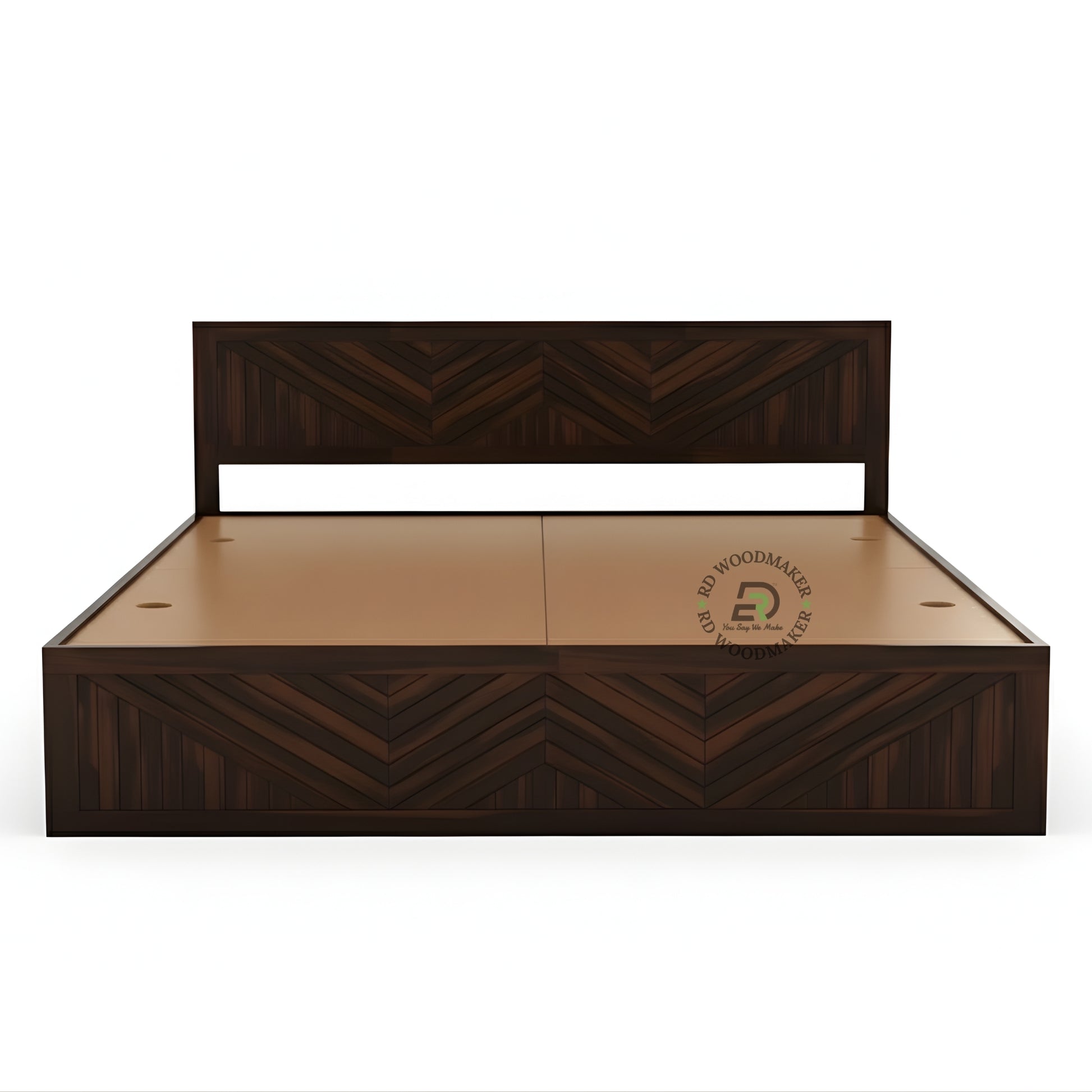 CHEVRON LUXE STORAGE WOODEN BED