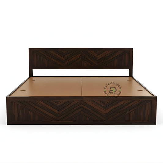 CHEVRON LUXE STORAGE WOODEN BED