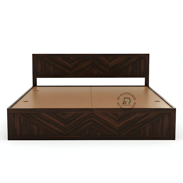 CHEVRON LUXE STORAGE WOODEN BED