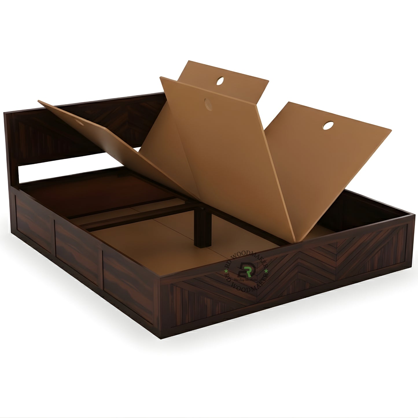 CHEVRON LUXE STORAGE WOODEN BED