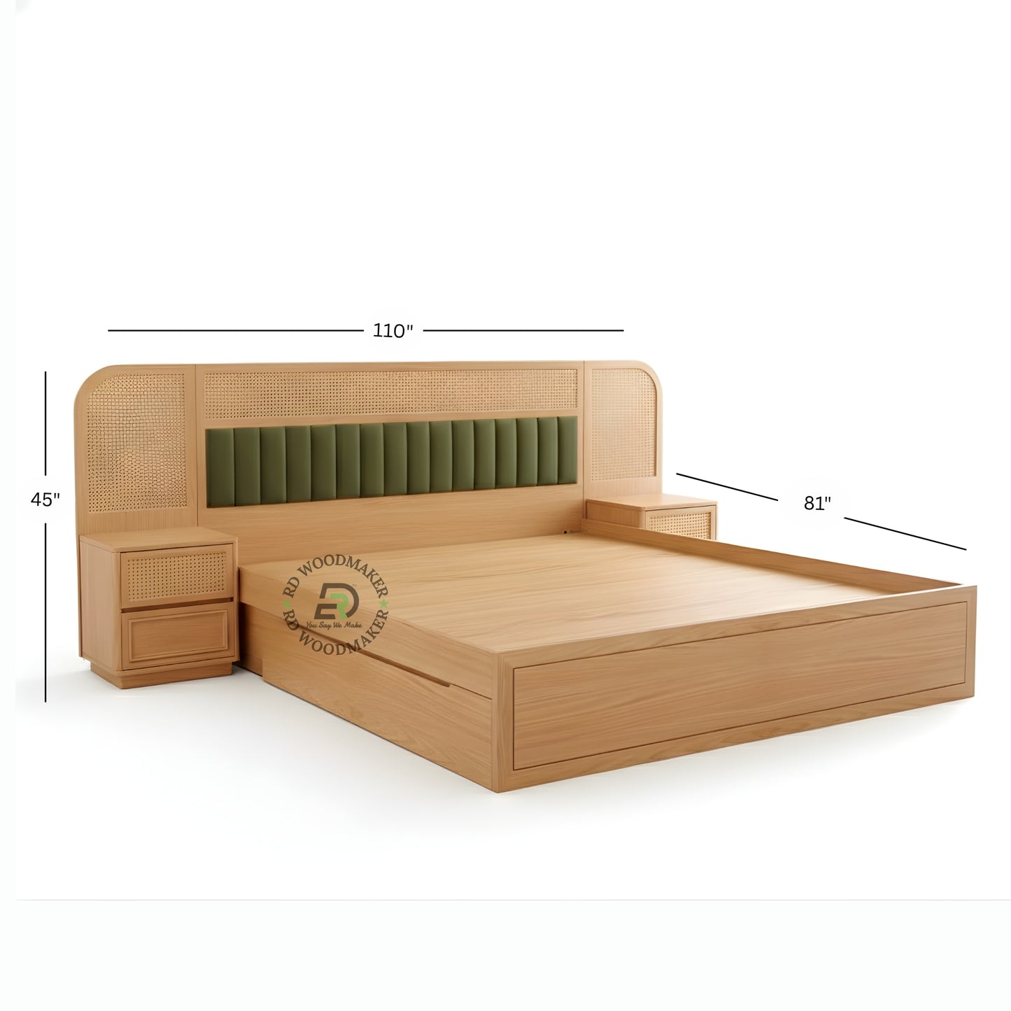 LUXORA CANE PANEL STORAGE BED