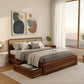 NATURA CANE STORAGE WOODEN BED