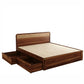 NATURA CANE STORAGE WOODEN BED