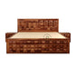ROYAL GEOMETRIC STORAGE WOODEN BED
