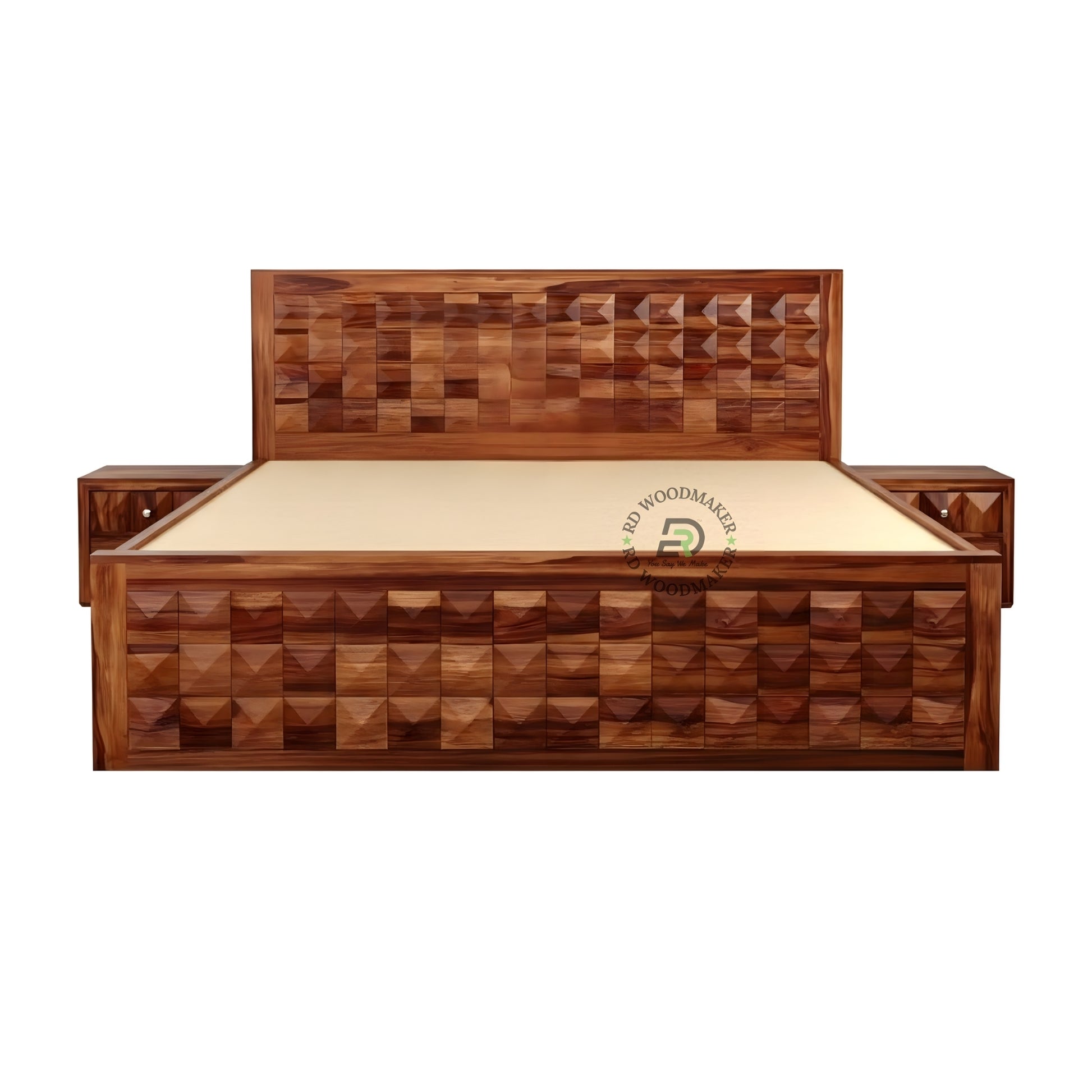 ROYAL GEOMETRIC STORAGE WOODEN BED