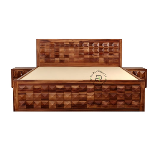ROYAL GEOMETRIC STORAGE WOODEN BED
