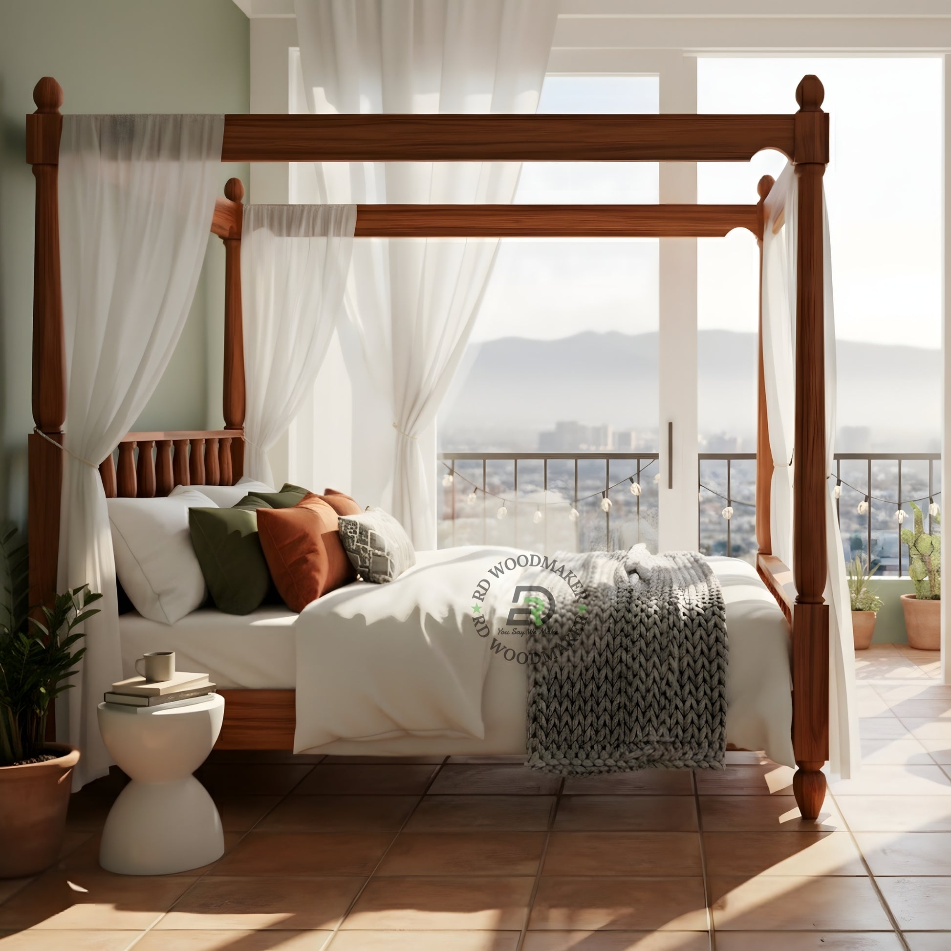 ROYAL POSTER CANOPY WOODEN BED