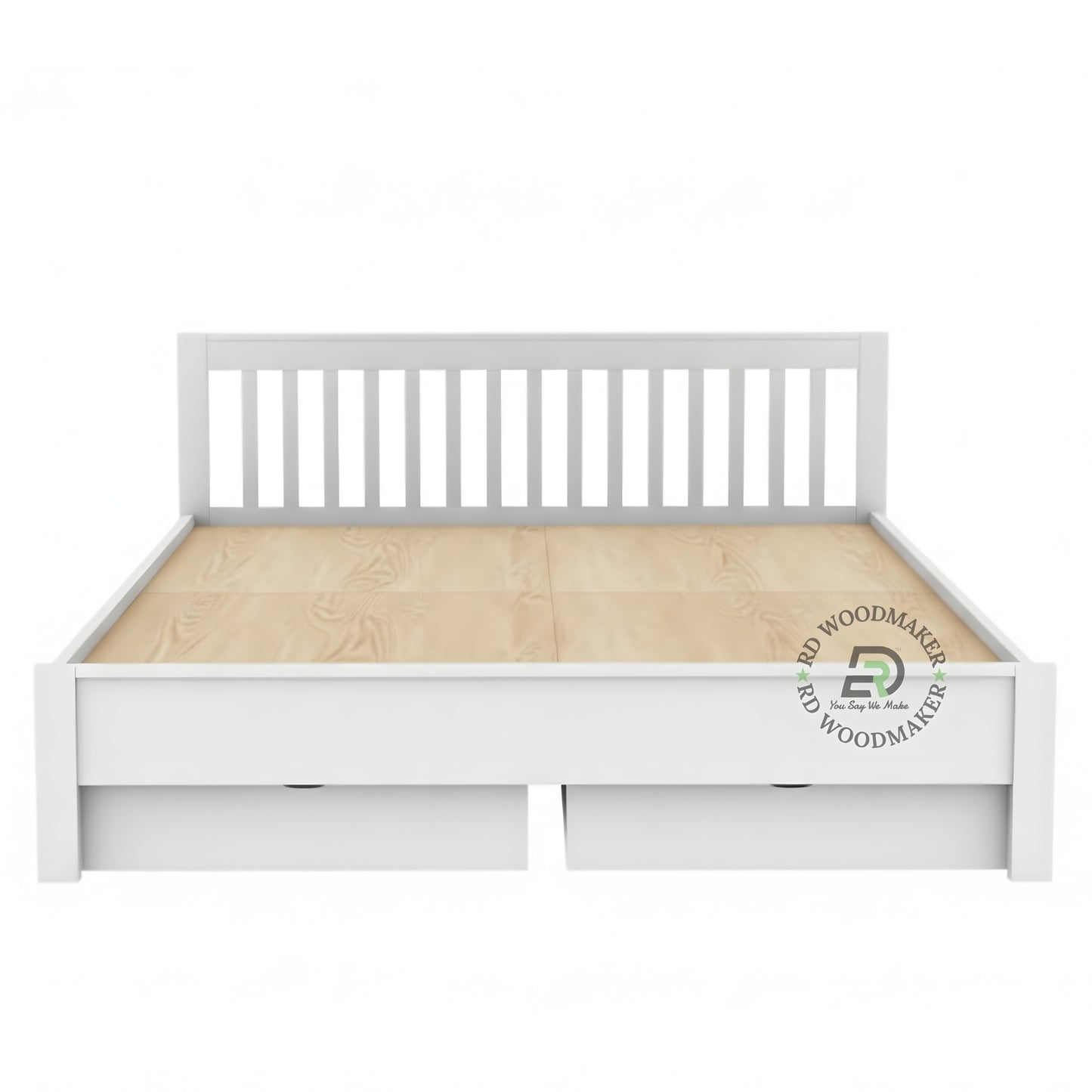 MODERN WHITE STORAGE WOODEN BED