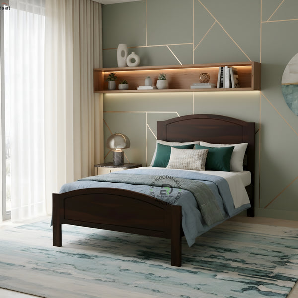 CLASSIC CURVE WOODEN SINGLE BED