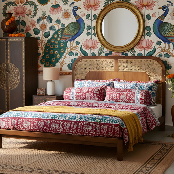 ARCANE CANE PANEL BED