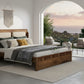 LUXURY UPHOLSTERED PANEL WOODEN BED