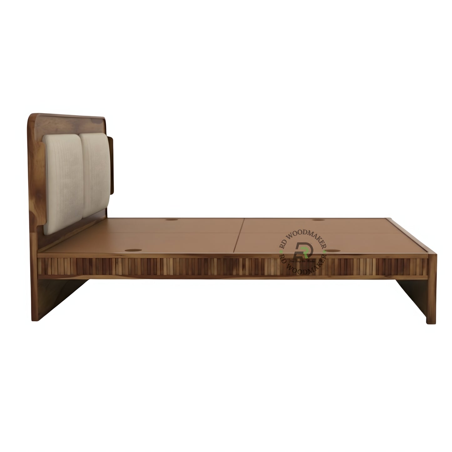 LUXURY UPHOLSTERED PANEL WOODEN BED