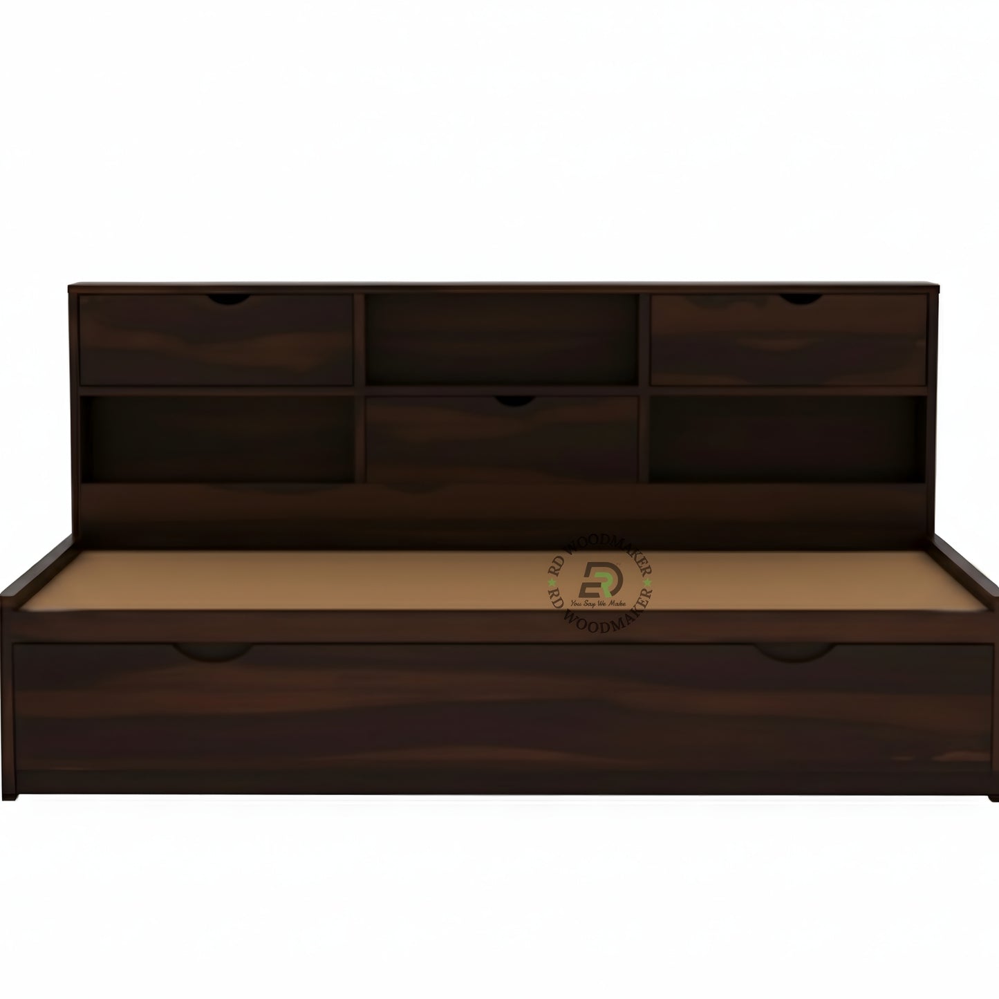 MULTI STORAGE WOODEN DAYBED WITH SHELVES