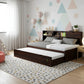 MULTI STORAGE WOODEN DAYBED WITH SHELVES