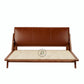 MID CENTURY MODERN UPHOLSTERED PLATFORM BED